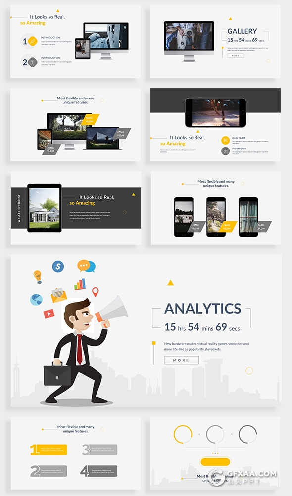 121页精致图形设计国外高端商务PPT模板 - 顶尖PPT