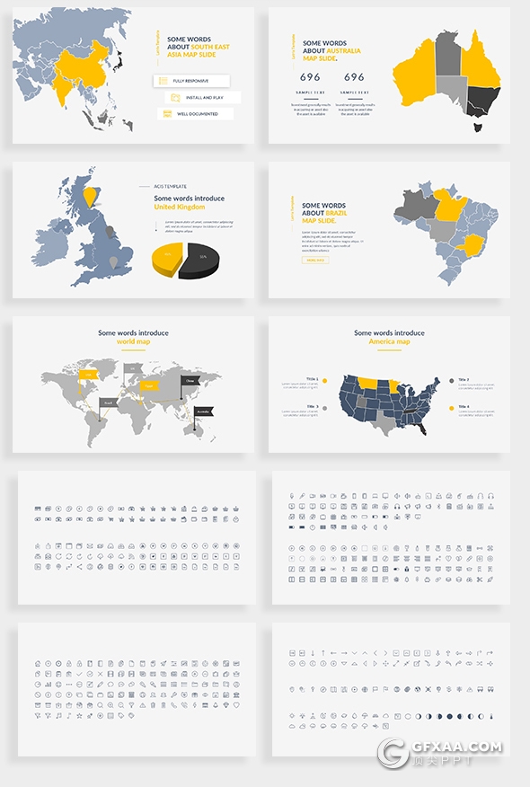 121页精致图形设计国外高端商务PPT模板 - 顶尖PPT