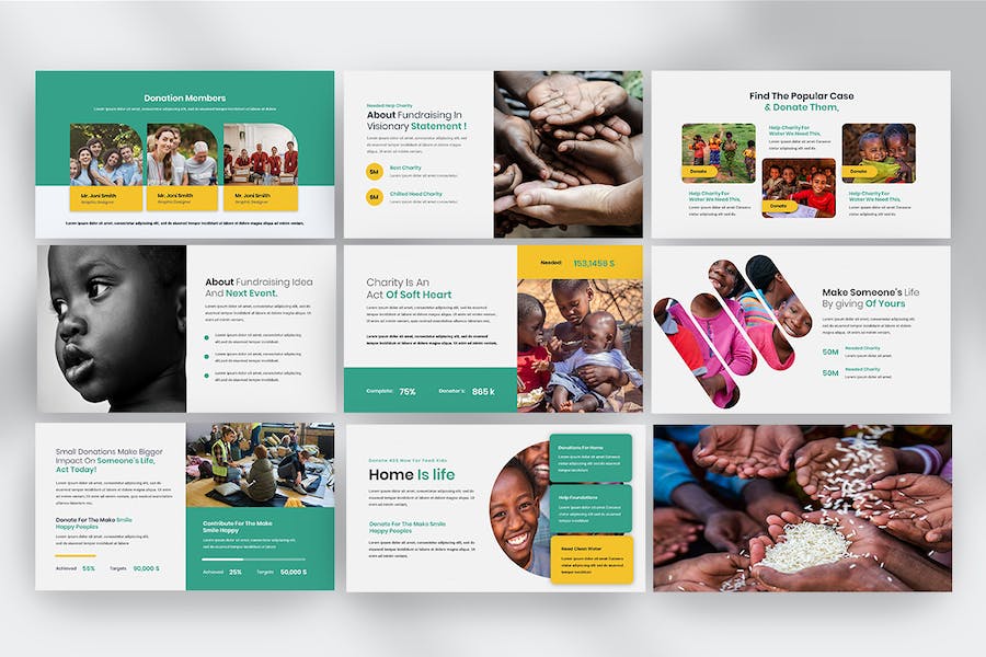 公益慈善项目介绍宣传PPT模板 - 顶尖PPT