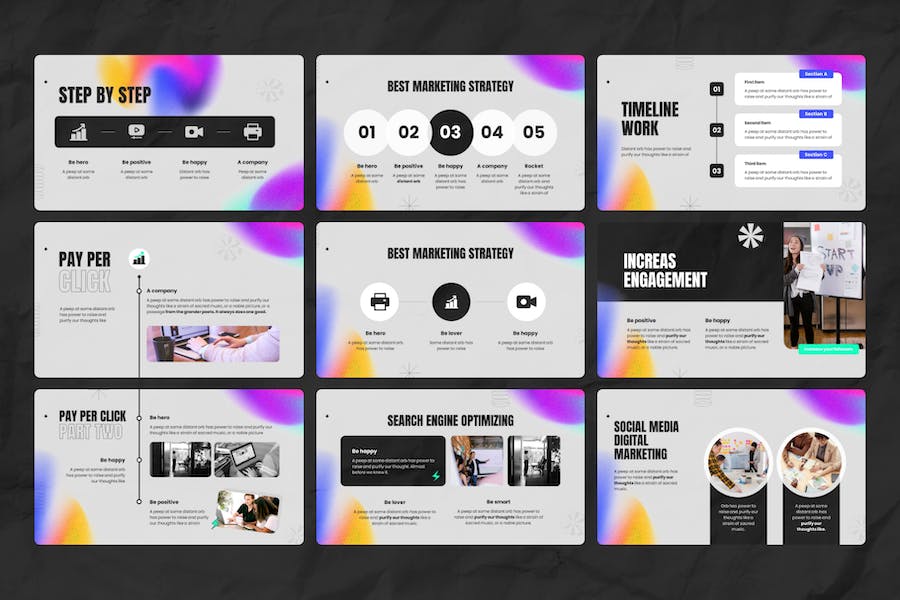 酷炫数字营销keynote模板 - 顶尖PPT