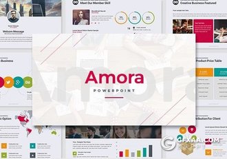 91页炫彩图形图表设计欧美商务PPT模板 - 顶尖PPT