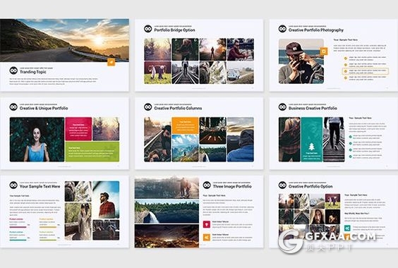 91页炫彩图形图表设计欧美商务PPT模板 - 顶尖PPT