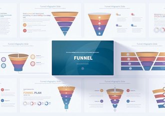 微立体漏斗信息图表PPT模板 - 顶尖PPT