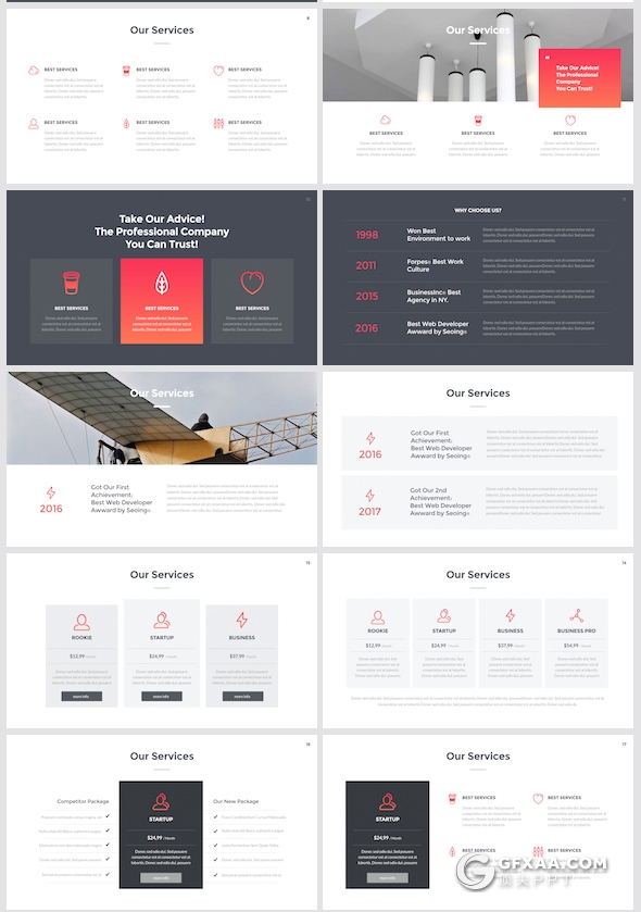70多页扁平化欧美精致设计多用途keynote模板 - 顶尖PPT