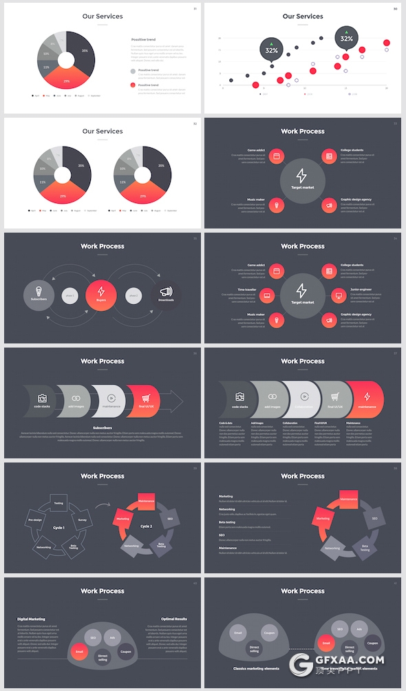 70多页扁平化欧美精致设计多用途keynote模板 - 顶尖PPT