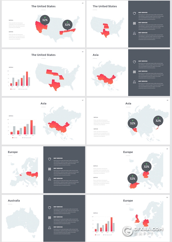 70多页扁平化欧美精致设计多用途keynote模板 - 顶尖PPT