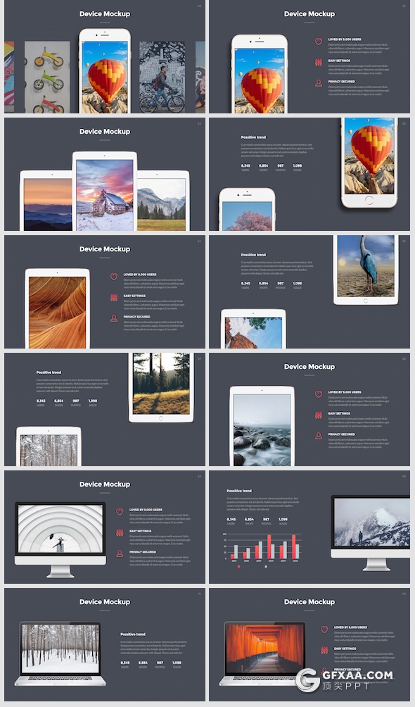 70多页扁平化欧美精致设计多用途keynote模板 - 顶尖PPT