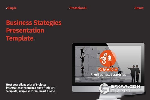 96页扁平化商业策略规划PPT模板 - 顶尖PPT