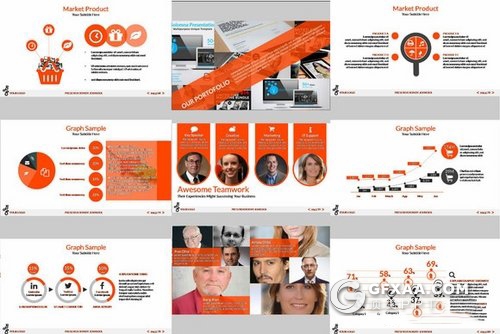 96页扁平化商业策略规划PPT模板 - 顶尖PPT