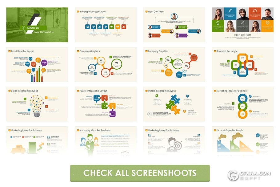 145页商务风格创意图形合集PPT模板 - 顶尖PPT