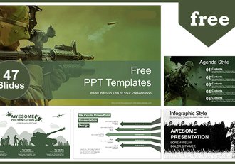 47页陆军士兵作战指挥行动PPT模板 - 顶尖PPT