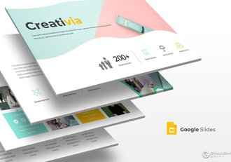 31页国外简约文艺风格Google Slides模板 5种配色主题 - 顶尖PPT