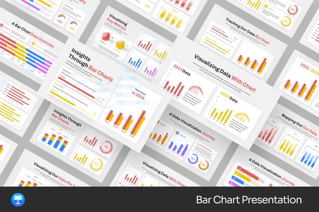 多种样式数据展示条形图keynote模板 - 顶尖PPT