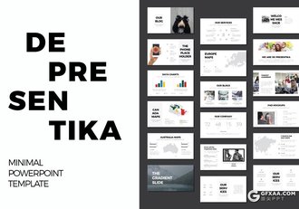 86页国外简约文艺商务风格PPT模板 - 顶尖PPT