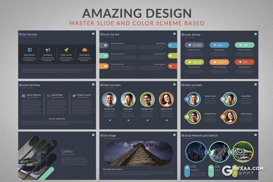 50页欧美高逼格商务多用途PPT模板 - 顶尖PPT