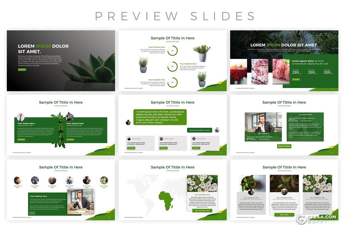 40页生态植物花卉展示介绍keynote模板 - 顶尖PPT