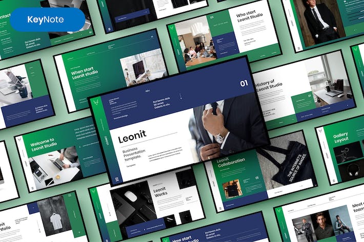 绿色环保商务企业社会责任Keynote模板 - 顶尖PPT