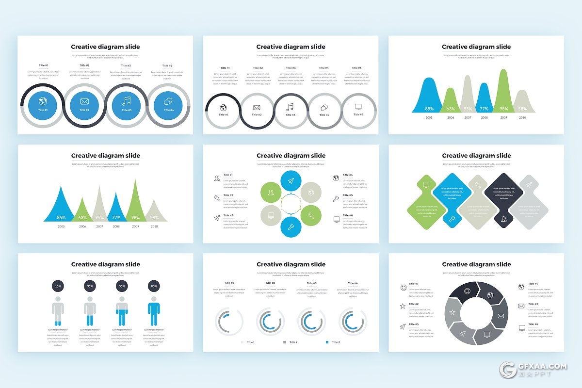 100页时尚简约商务多用途keynote模板 - 顶尖PPT