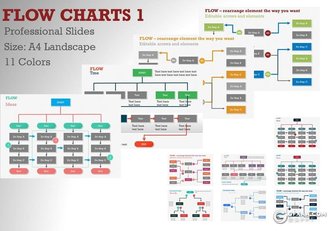 树状流程结构图PPT模板 11种配色主题 - 顶尖PPT