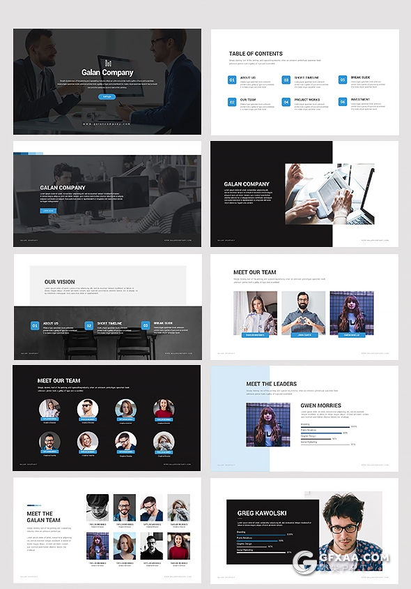 70页国外高逼格简约商务风格keynote多用途模板 - 顶尖PPT