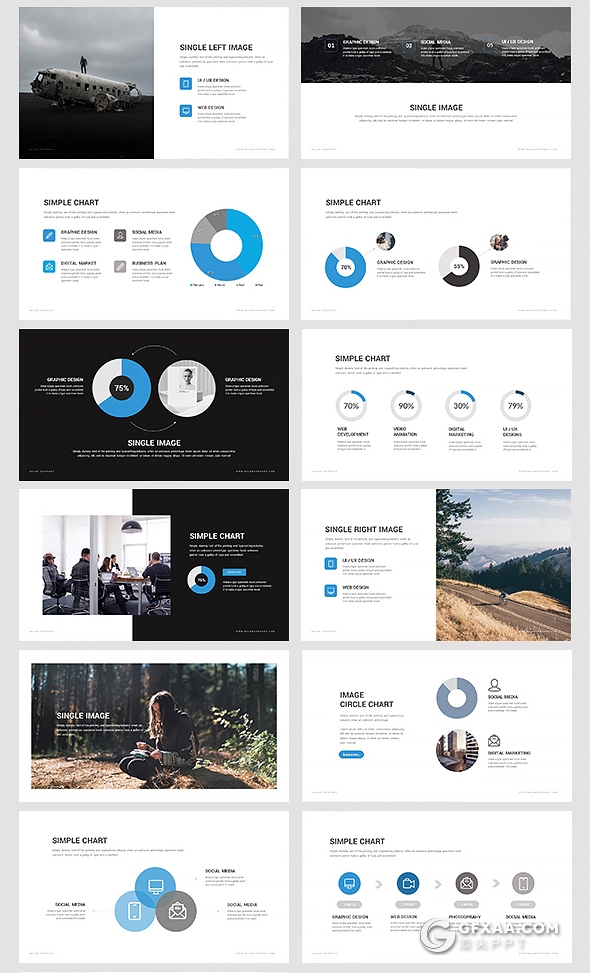 70页国外高逼格简约商务风格keynote多用途模板 - 顶尖PPT