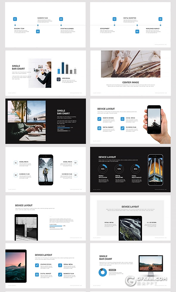 70页国外高逼格简约商务风格keynote多用途模板 - 顶尖PPT