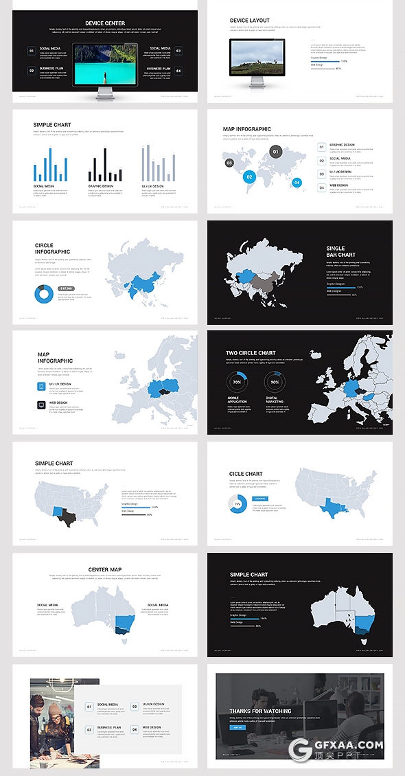 70页国外高逼格简约商务风格keynote多用途模板 - 顶尖PPT
