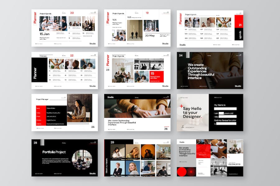 商业策划工作排期规划日历农历keynote模板 - 顶尖PPT