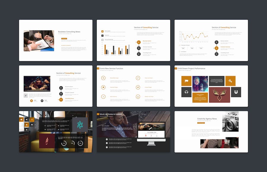 扁平化简约国外商务商用多用途PPT模板 - 顶尖PPT