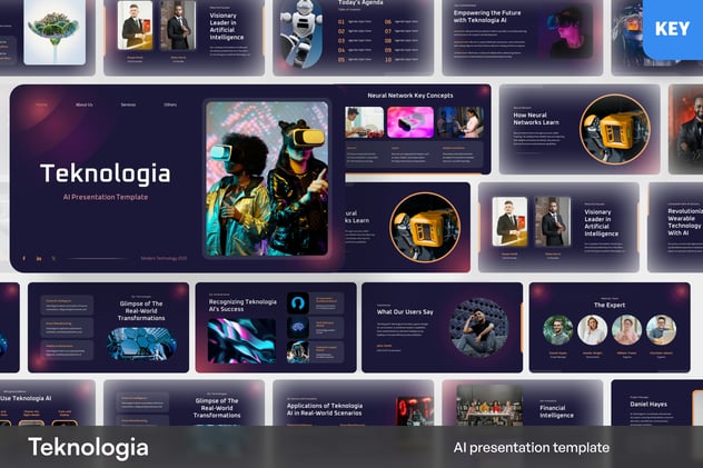 科技AI主题演讲keynote模板 - 顶尖PPT