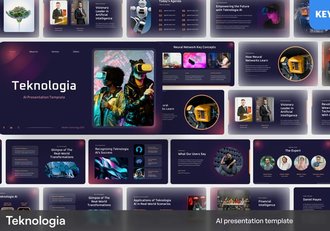 科技AI主题演讲keynote模板 - 顶尖PPT