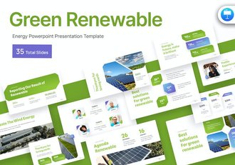 绿色可再生能源发展方案Keynote模板 - 顶尖PPT