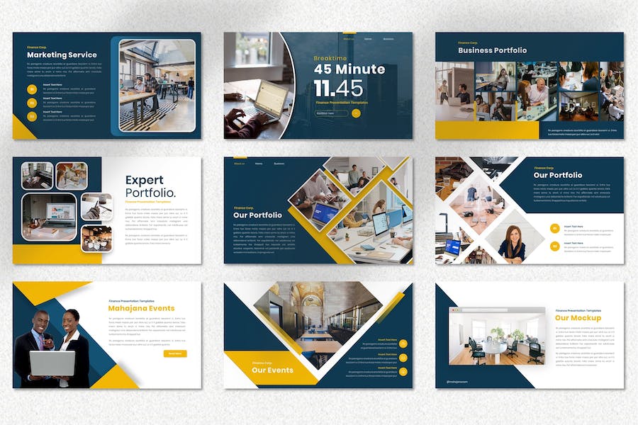 金融理财投资服务推广Keynote模板 - 顶尖PPT