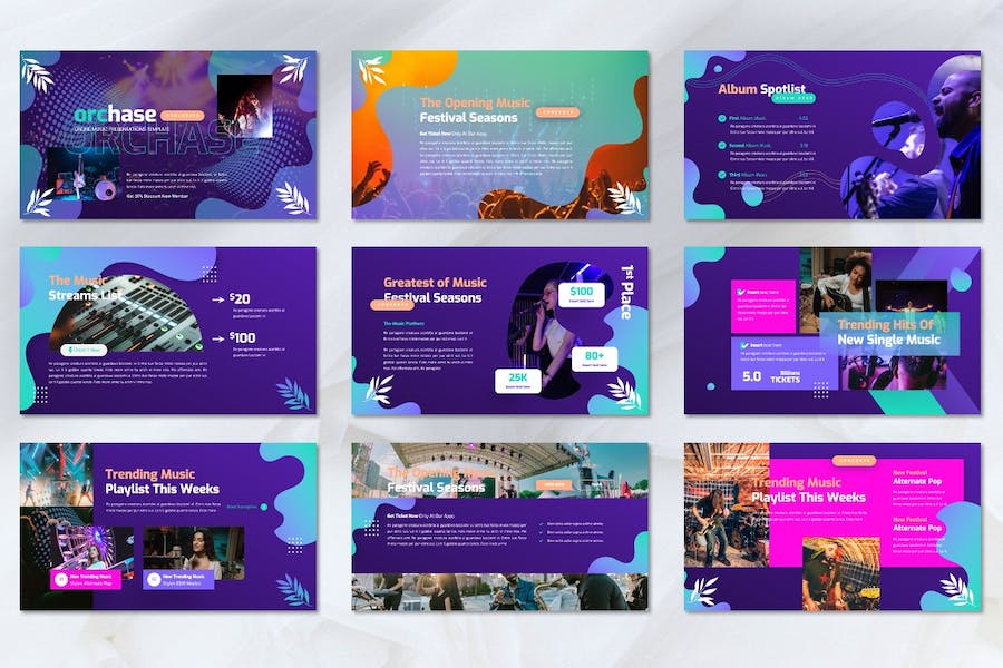 音乐在线平台品牌推广Keynote模板 - 顶尖PPT