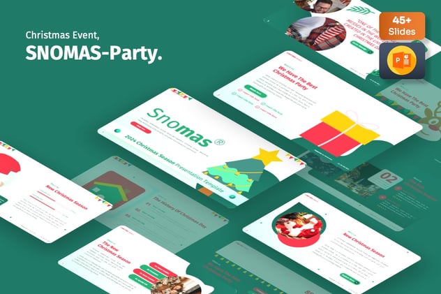 圣诞节主题展示设计方案PPT模板 - 顶尖PPT