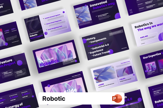 机器人创新AI人工智能PPT模板 - 顶尖PPT