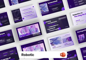 机器人创新AI人工智能PPT模板 - 顶尖PPT