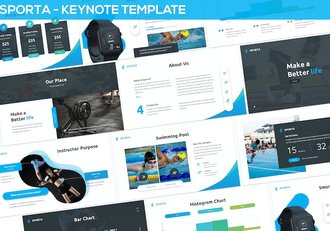 体育运动健身活动宣传Keynote模板 Retry - 顶尖PPT