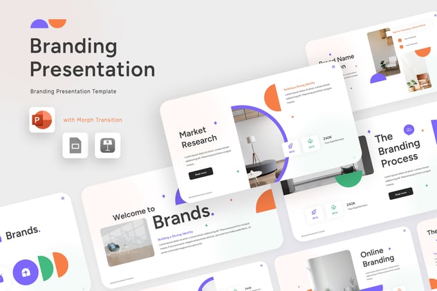 新拟态设计企业品牌展示PPT模板 - 顶尖PPT