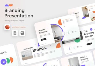 新拟态设计企业品牌展示PPT模板 - 顶尖PPT