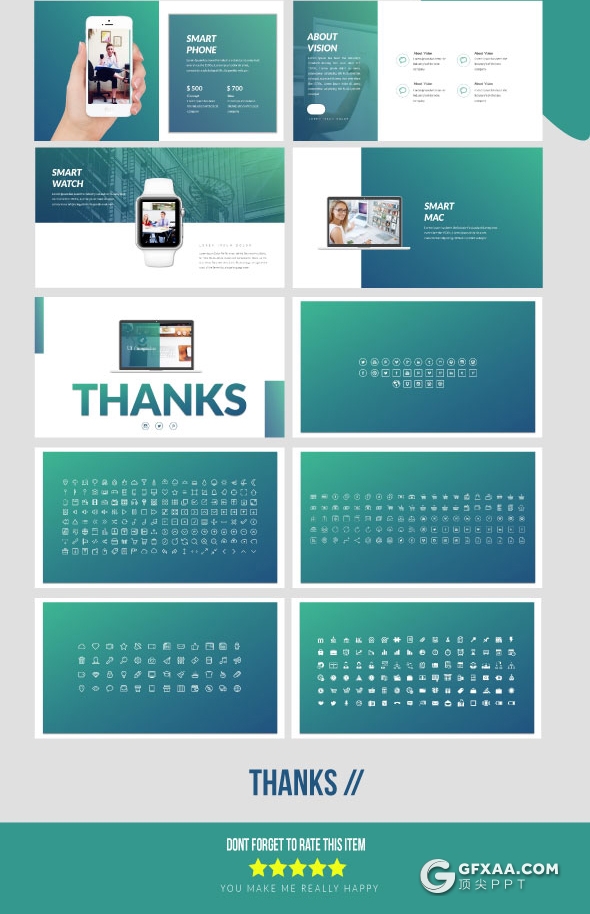 50页欧美商务UI杂志风格PPT模板 - 顶尖PPT