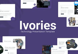 紫色创意科技公司团队介绍keynote模板 - 顶尖PPT