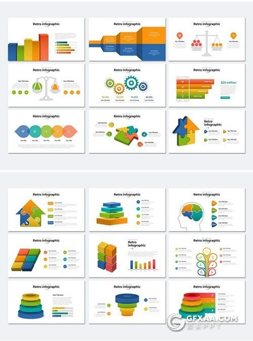 420页精美商务创意PPT逻辑图形大合集 - 顶尖PPT