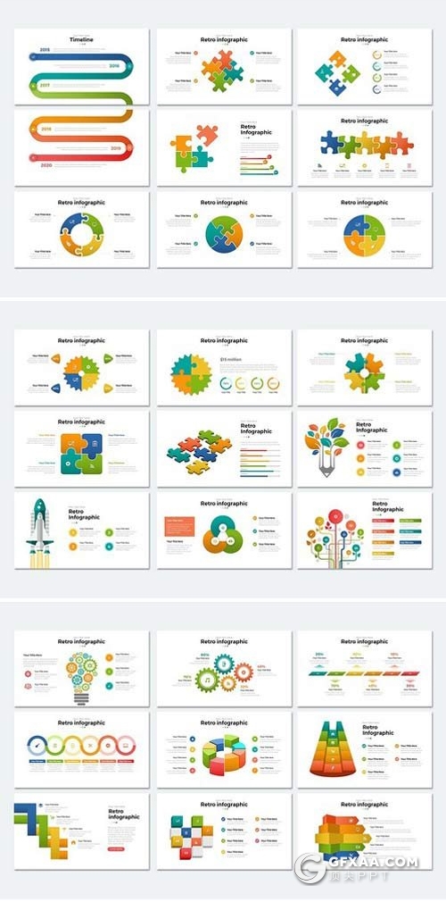 420页精美商务创意PPT逻辑图形大合集 - 顶尖PPT
