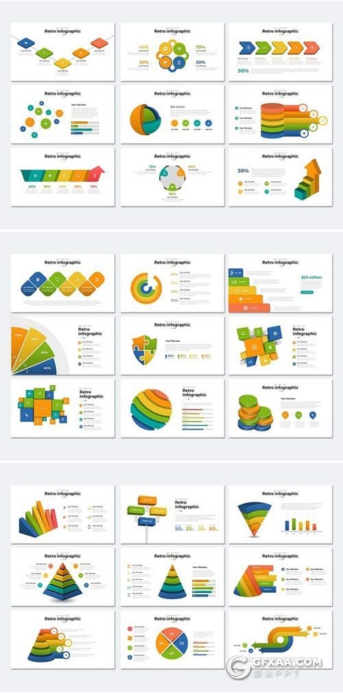 420页精美商务创意PPT逻辑图形大合集 - 顶尖PPT
