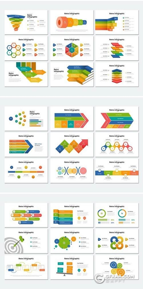 420页精美商务创意PPT逻辑图形大合集 - 顶尖PPT