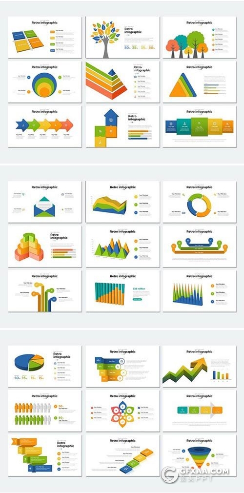 420页精美商务创意PPT逻辑图形大合集 - 顶尖PPT