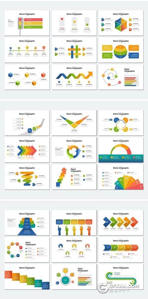 420页精美商务创意PPT逻辑图形大合集 - 顶尖PPT