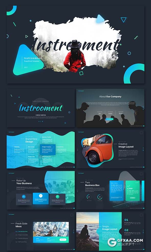 65页15种配色主题国外高端PPT神作 - 顶尖PPT