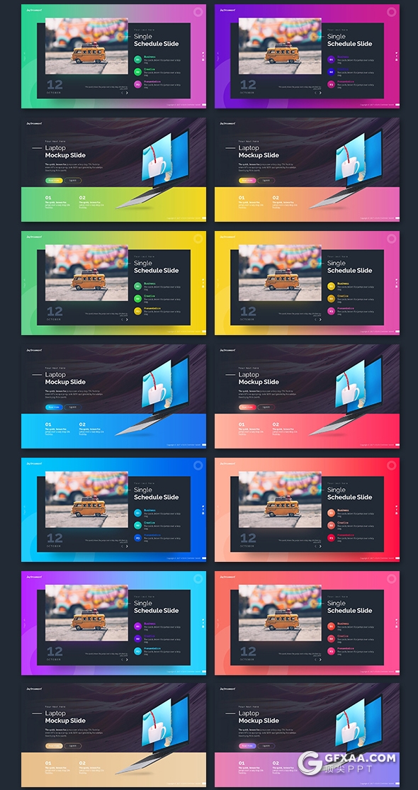 65页15种配色主题国外高端PPT神作 - 顶尖PPT